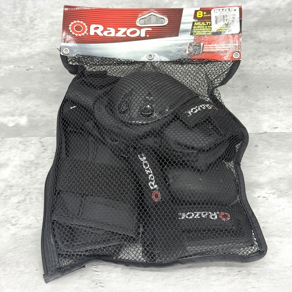 Razor Youth Knee & Elbow Pad Skate Scooter Rollerblade Protection Set Size 8+